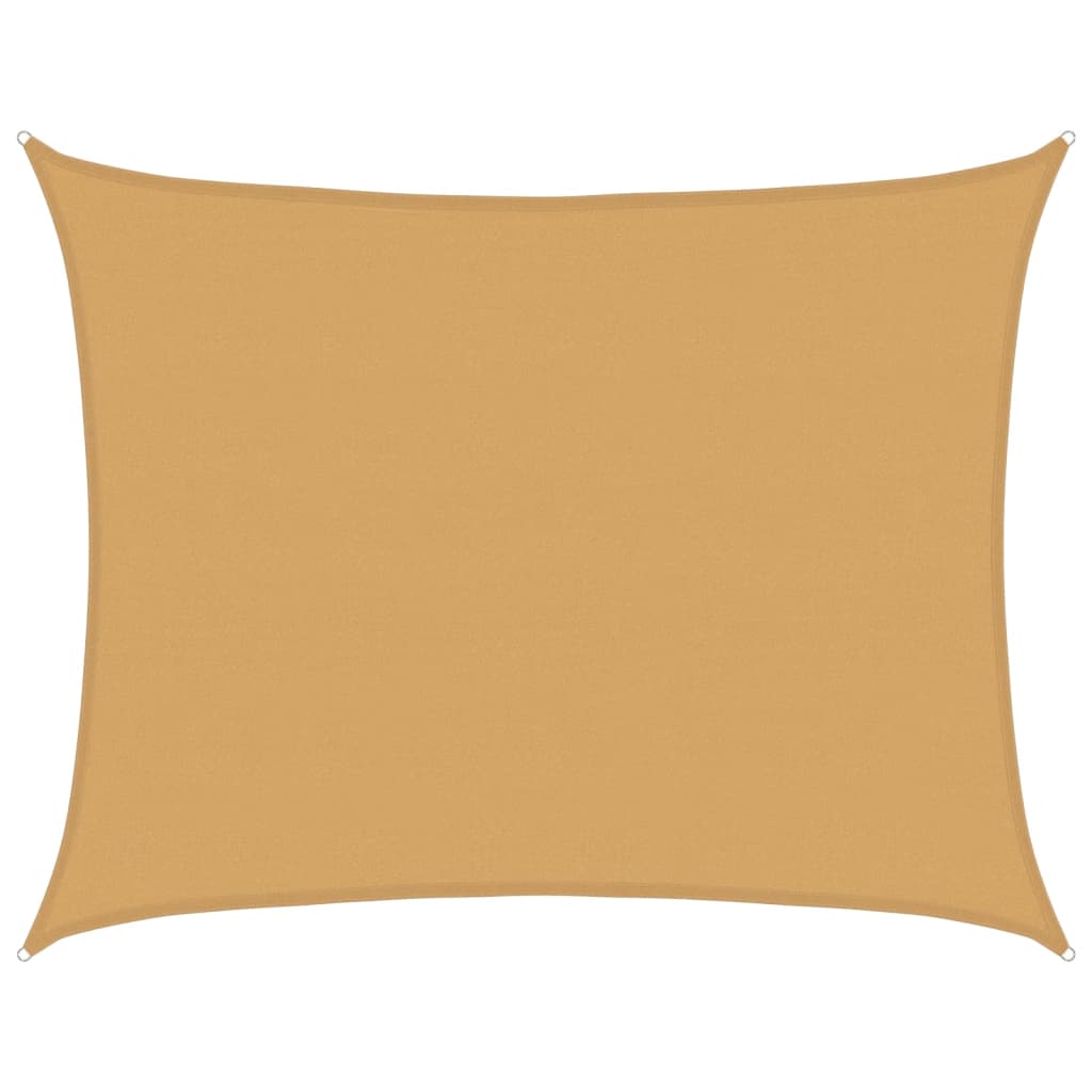 Sonnensegel 160 g/m² Rechteckig Sandfarben 6x8 m HDPE