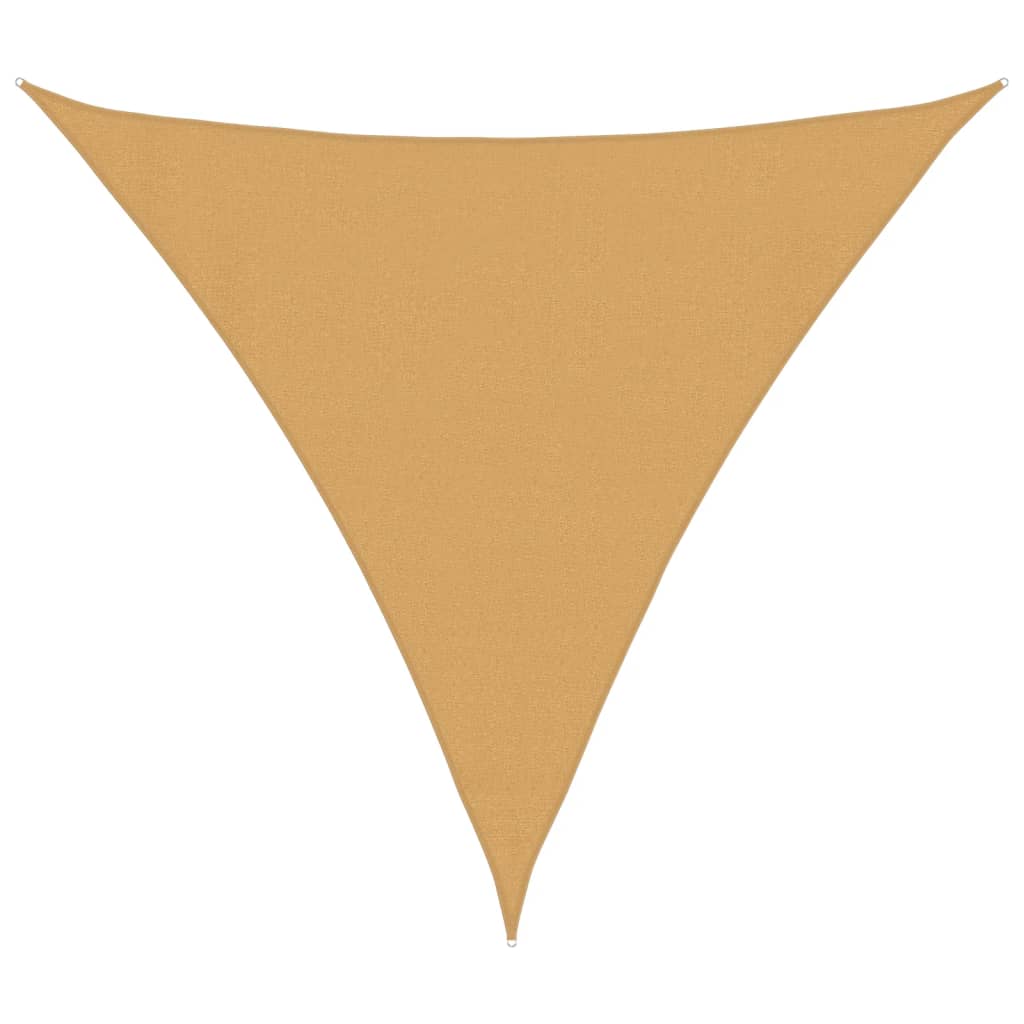 Sonnensegel 160 g/m² Dreieckig Sandfarben 3x3x3 m HDPE