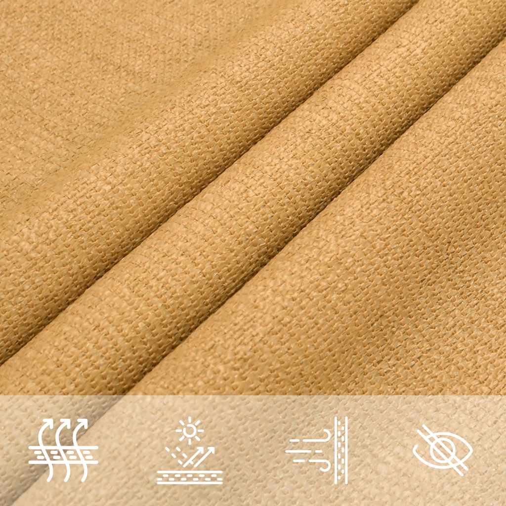 Sonnensegel 160 g/m² Dreieckig Sandfarben 3,6x3,6x3,6 m HDPE