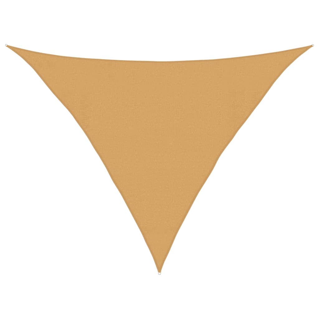 Sonnensegel 160 g/m² Dreieckig Sandfarben 4x4x5,8 m HDPE