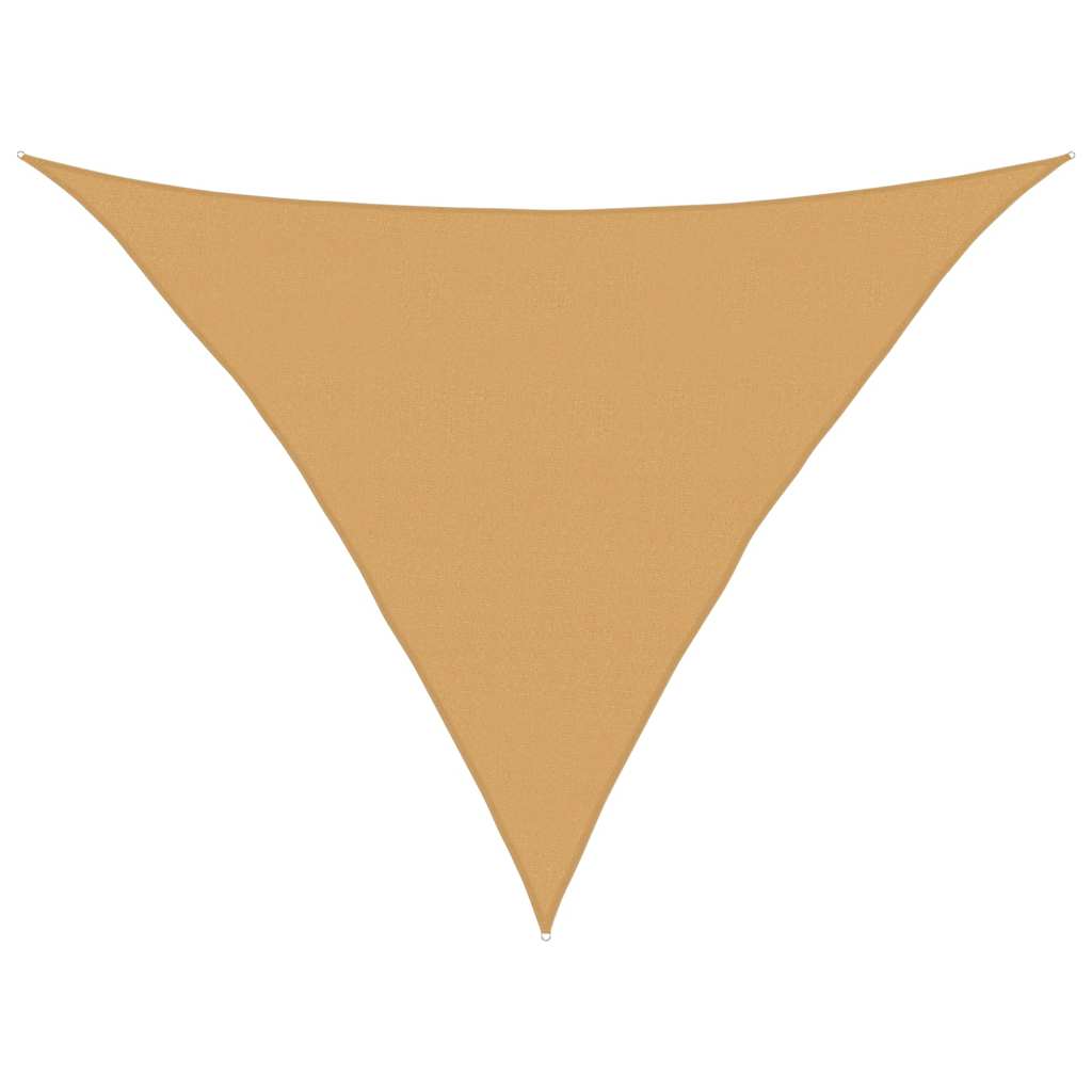 Sonnensegel 160 g/m² Dreieckig Sandfarben 5x5x6 m HDPE