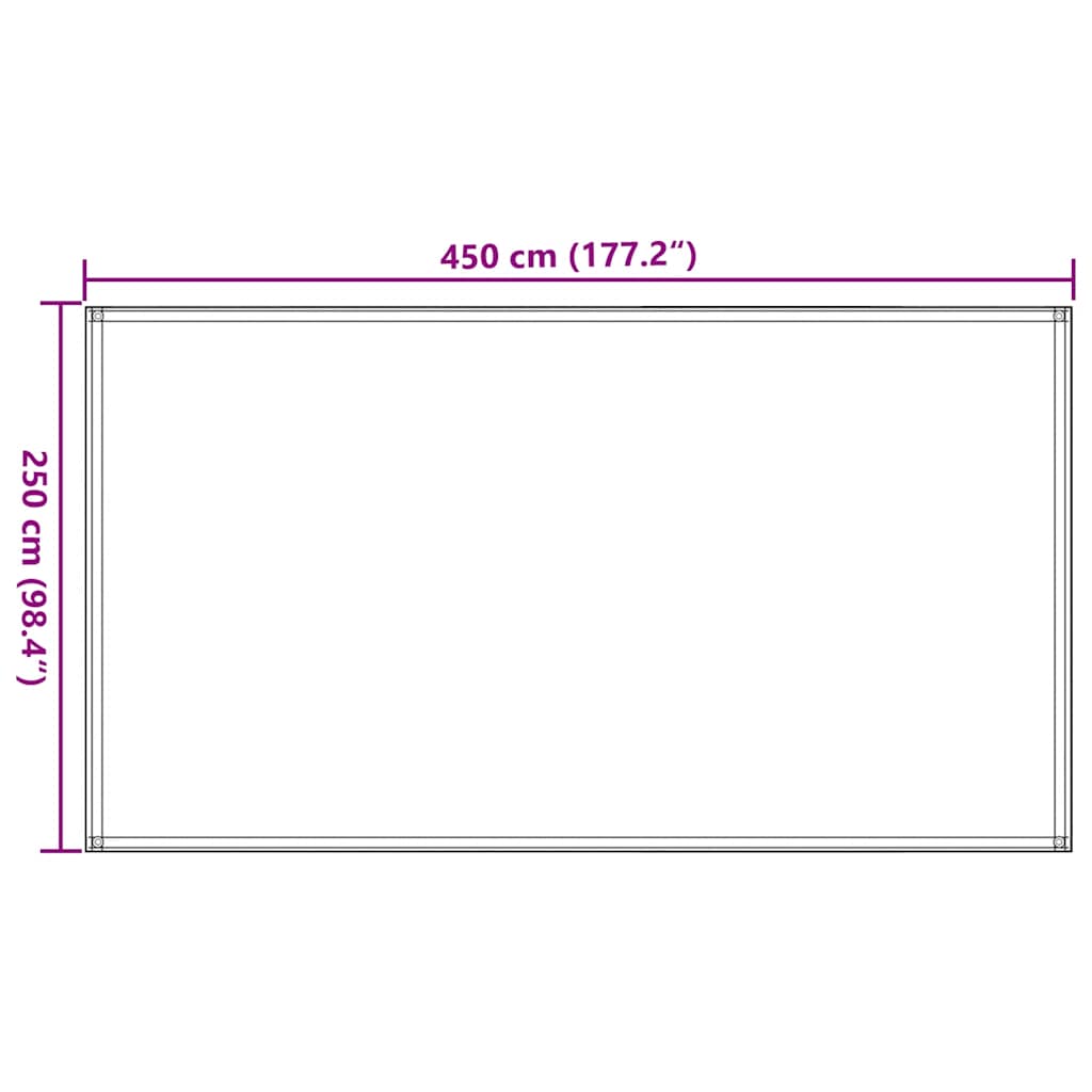 Zeltteppich Hellgrün 250x450 cm HDPE