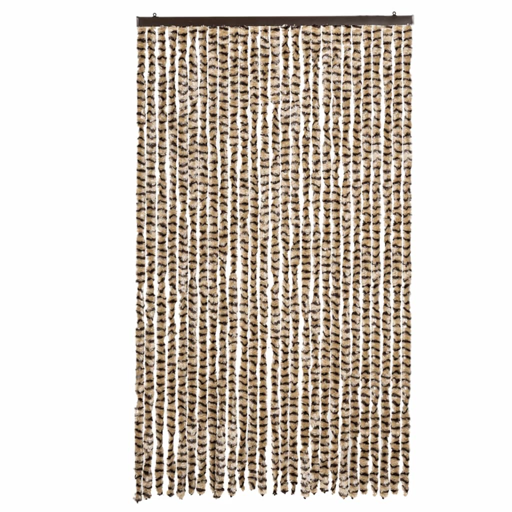 Fliegenvorhang Beige und Braun 118x220 cm Chenille