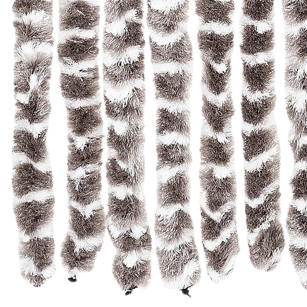 Fliegenvorhang Taupe und Weiß 118x220 cm Chenille