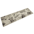 Küchenteppich Waschbar Kaffee Grau 45x150 cm Samt