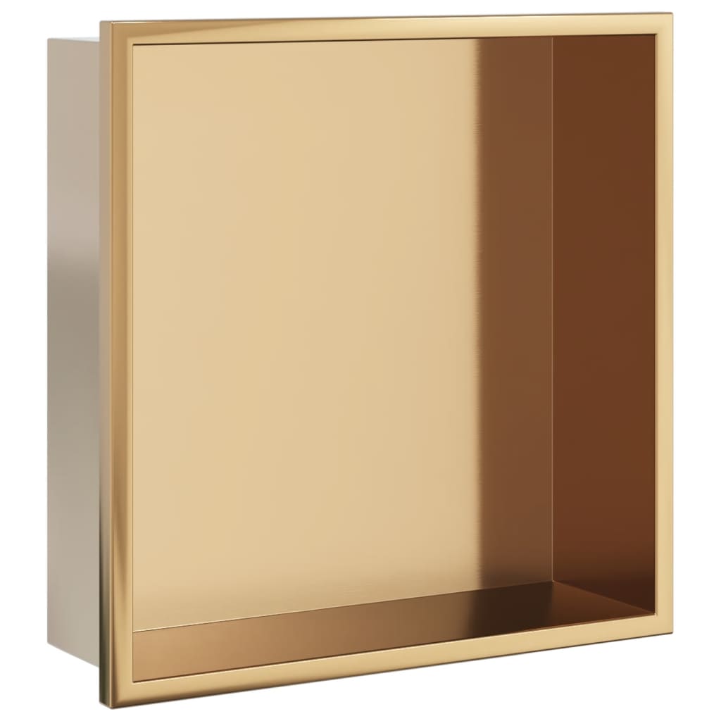 Duschnische Golden Gebürstet 32x32x9 cm Edelstahl
