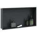 Duschnische Mattschwarz 62x32x9 cm Edelstahl