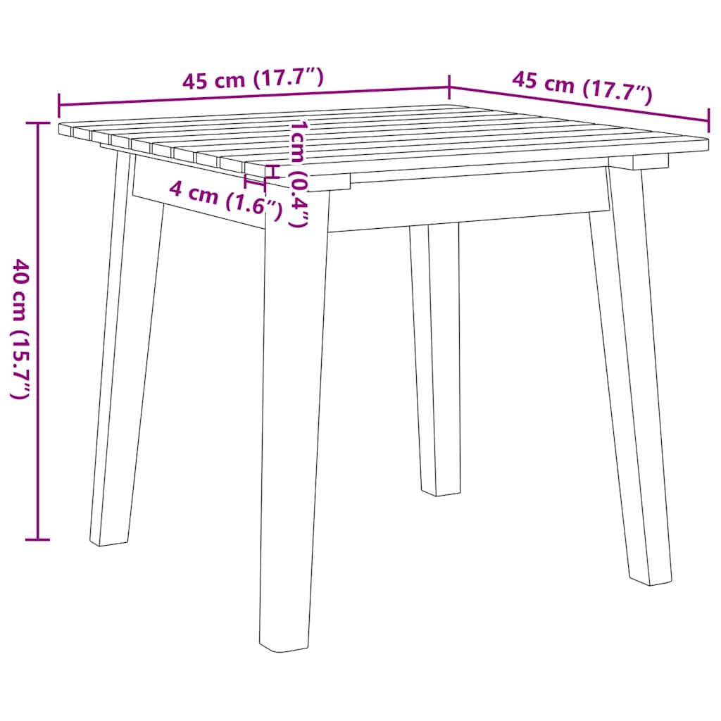 Gartenstühle mit Tisch 3 pcs Schwarz und Weiß Massivholz Akazie
