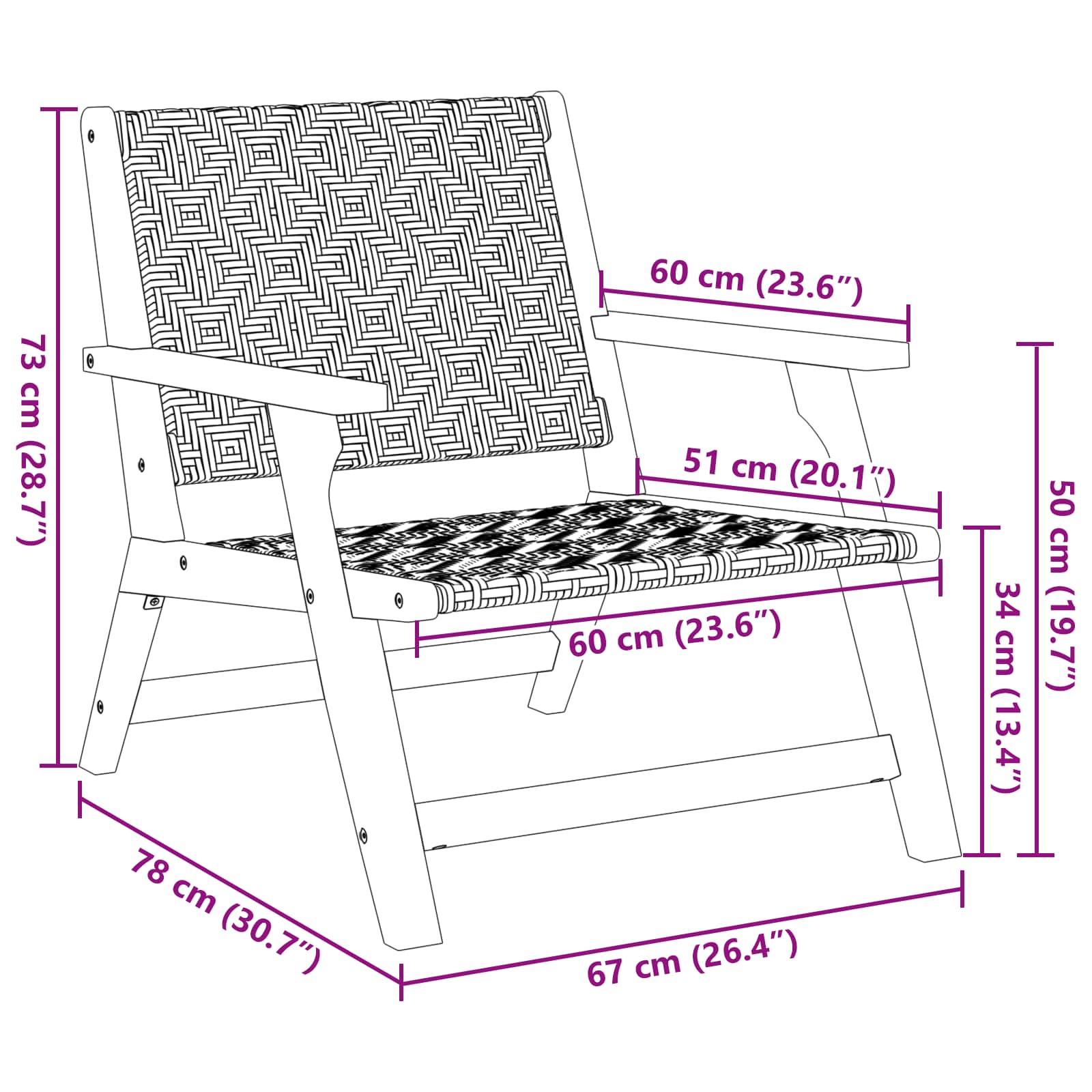 Gartenstühle mit Tisch 3 pcs Schwarz und Weiß Massivholz Akazie