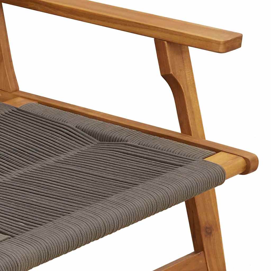 Gartenstühle mit Tisch 3 pcs Grau Massivholz Akazie