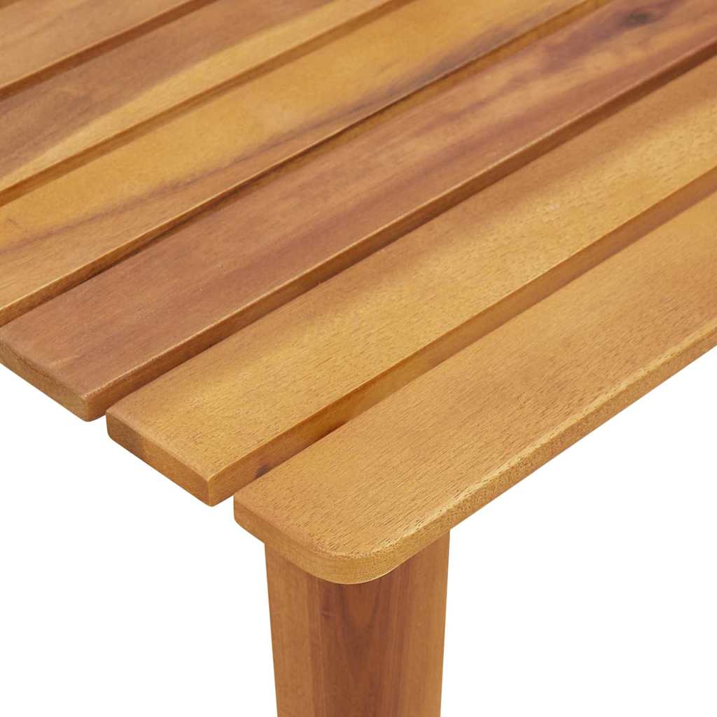Gartenstühle mit Tisch 3 pcs Grau Massivholz Akazie