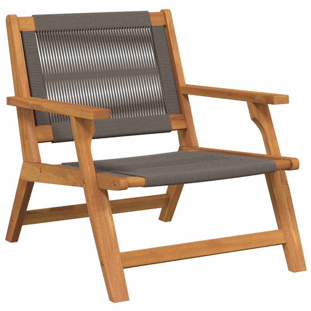 Gartenstühle mit Tisch 3 pcs Grau Massivholz Akazie