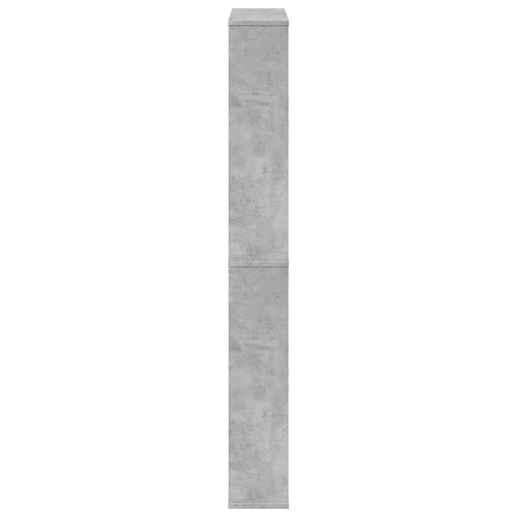 Schuhschrank mit Spiegel 4 Fächer Betongrau 63x17x134 cm