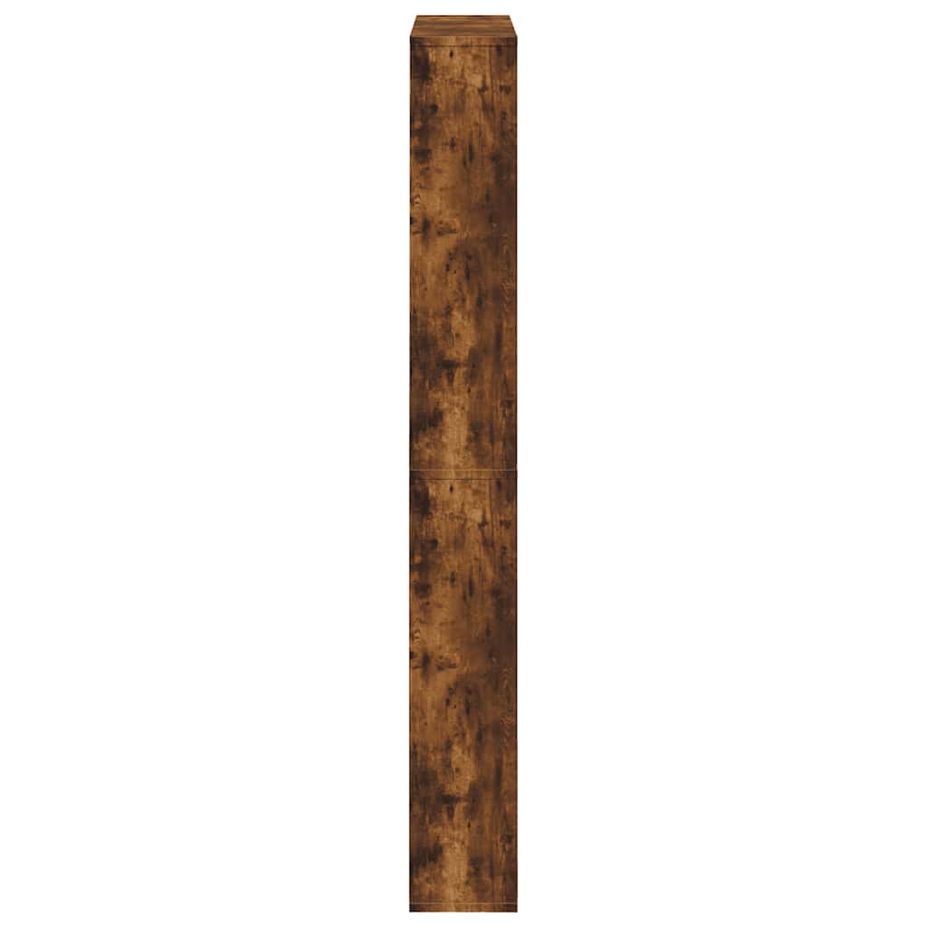Schuhschrank mit Spiegel 4 Fächer Räuchereiche 63x17x134 cm