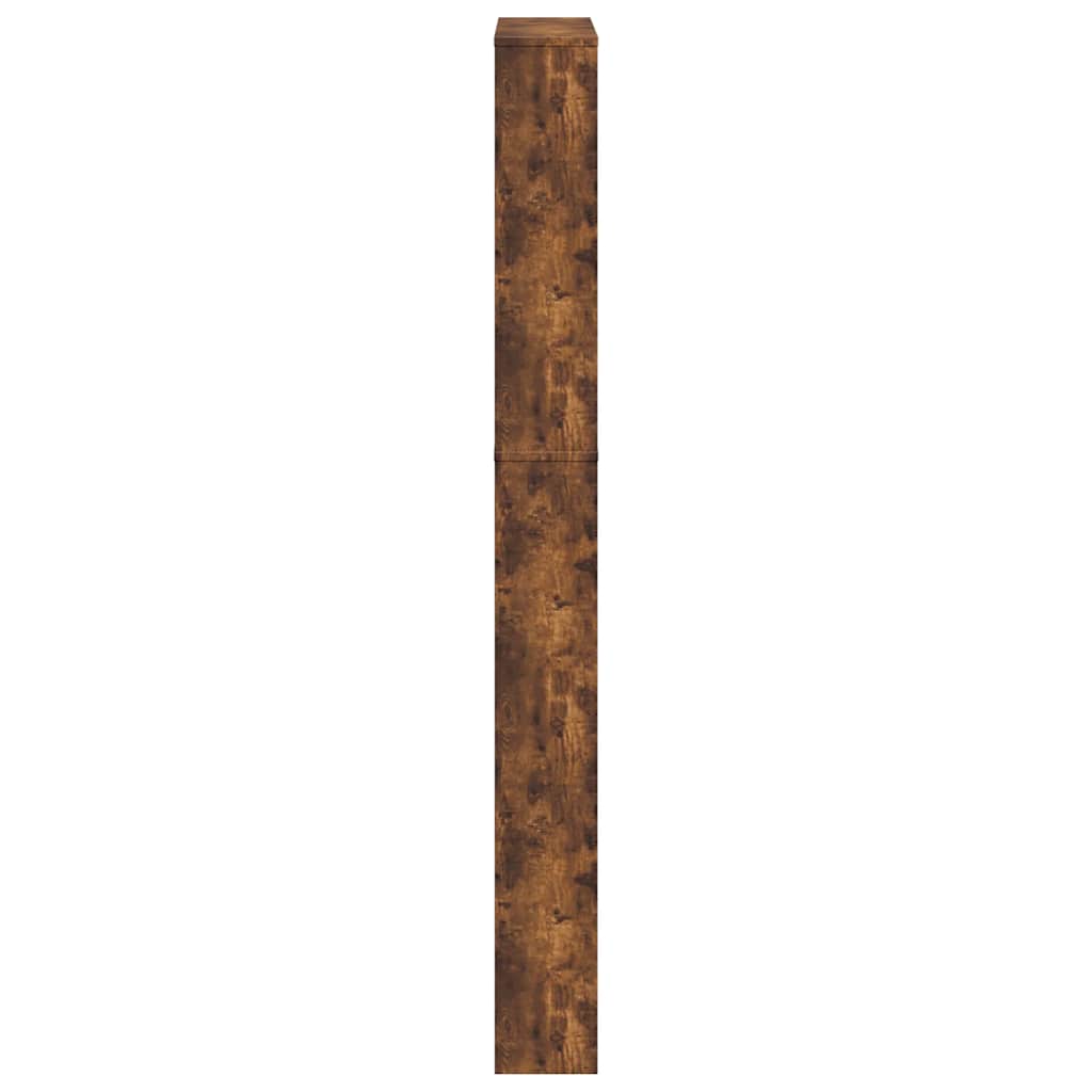 Schuhschrank mit Spiegel 5 Fächer Räuchereiche 63x17x169,5 cm
