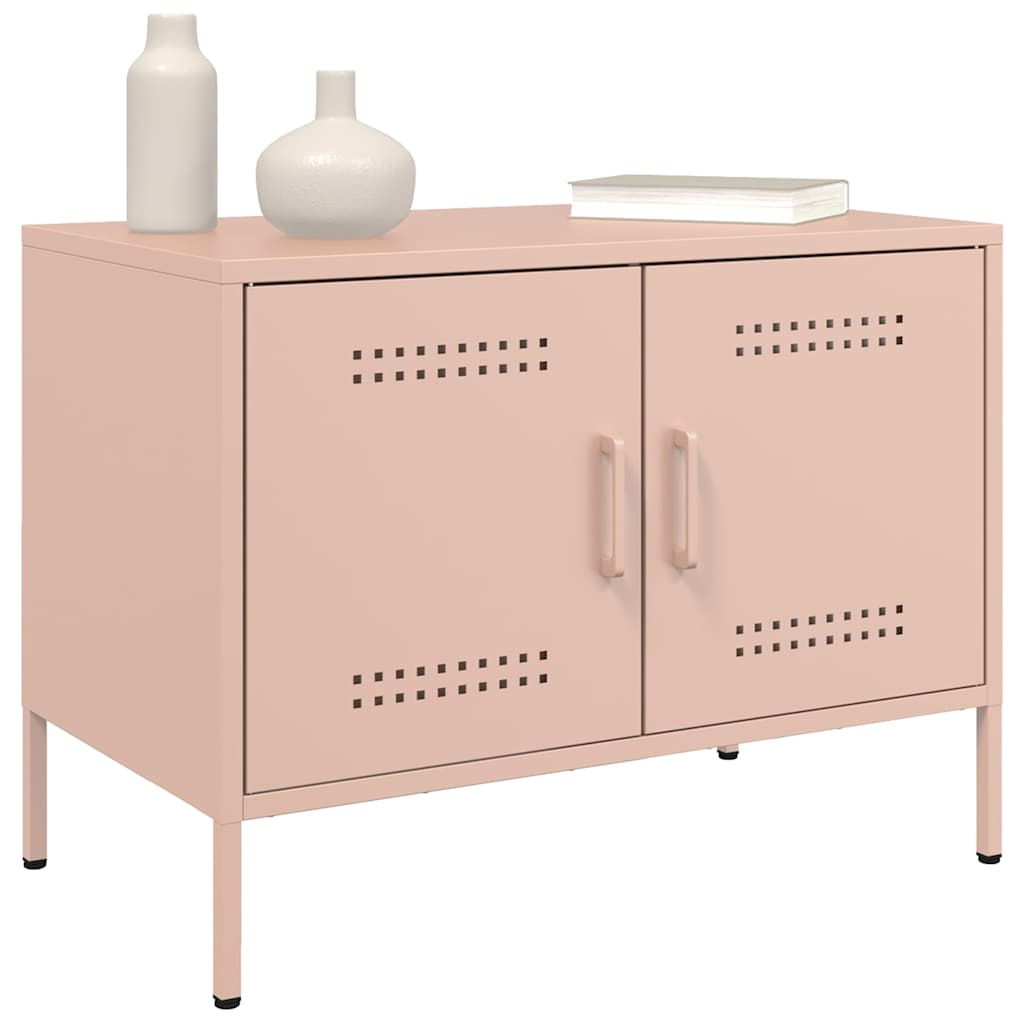 TV-Schränke 2 Stk. Rosa 68x39x50,5 cm Stahl