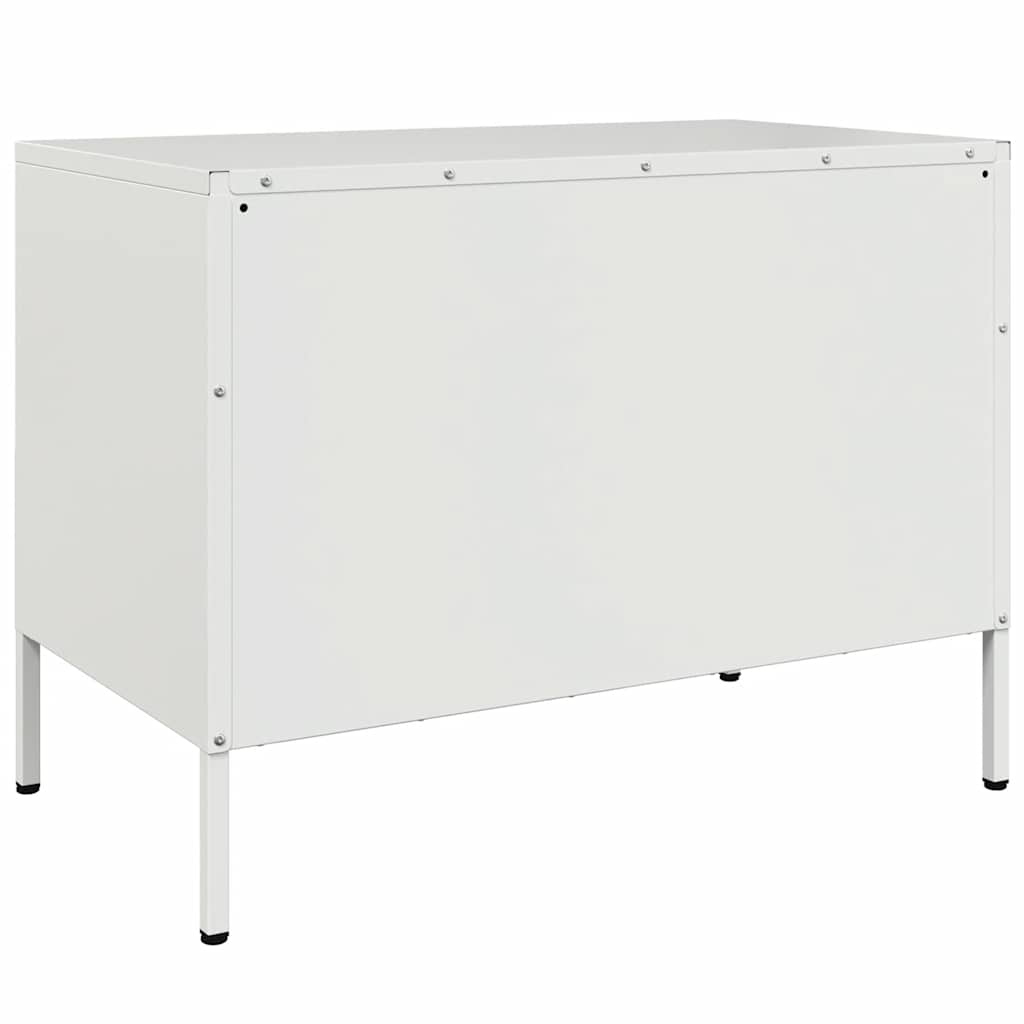 TV-Schrank Weiß 68x39x50,5 cm Stahl