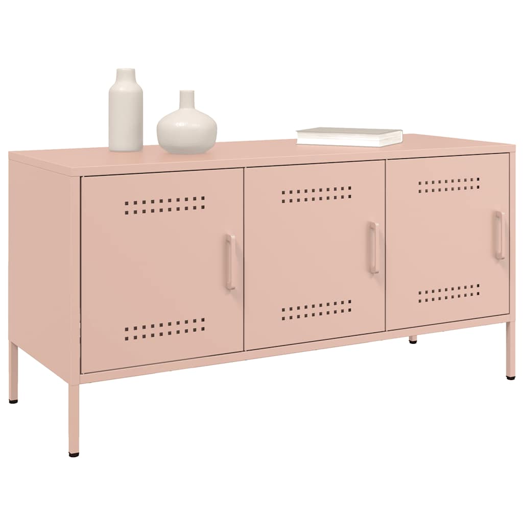 TV-Schrank Rosa 100,5x39x50,5 cm Stahl