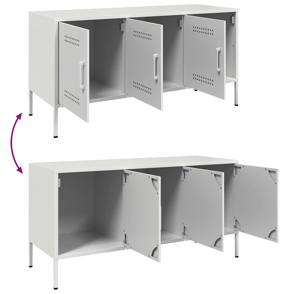 TV-Schrank Weiß 100,5x39x50,5 cm Stahl