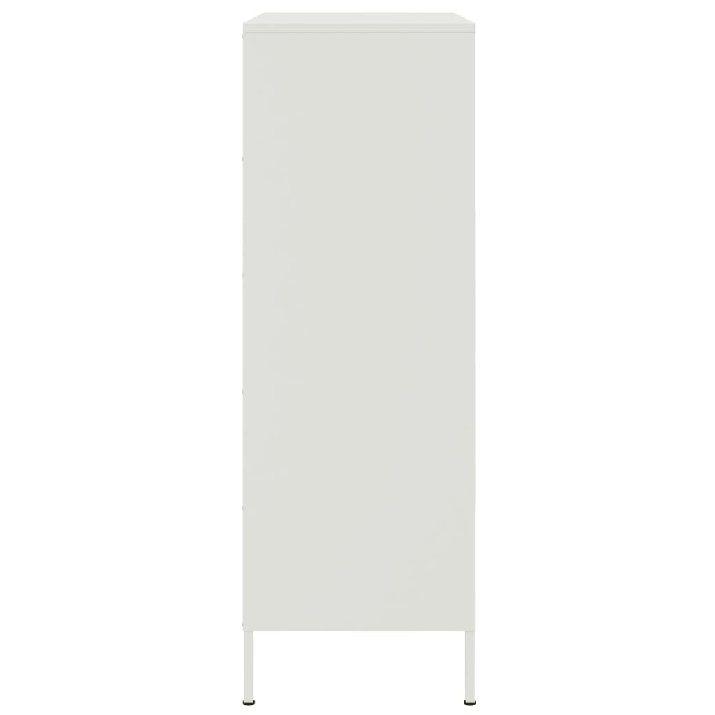 Highboard Weiß 68x39x113 cm Stahl