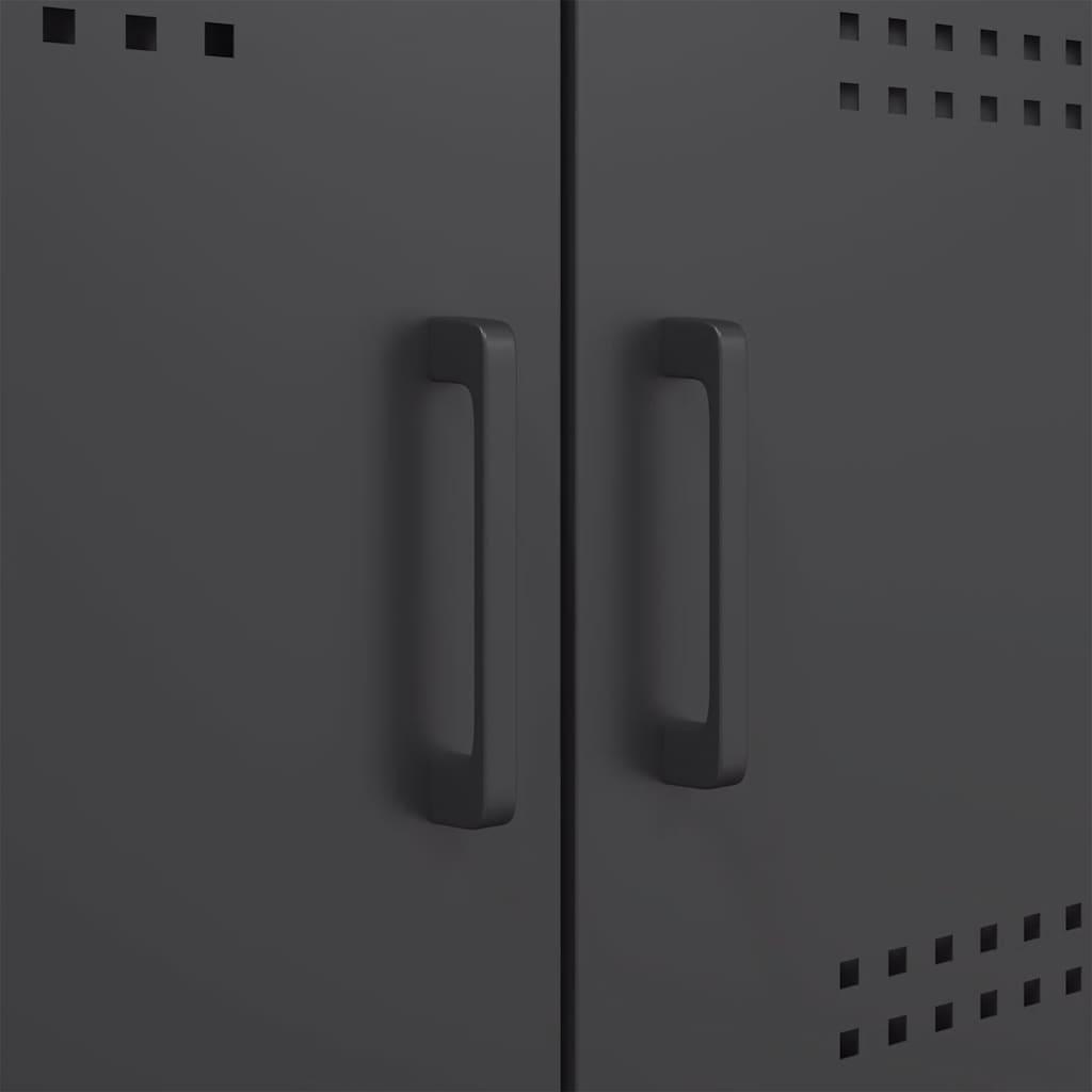 TV-Schrank Schwarz 68x39x50,5 cm Stahl