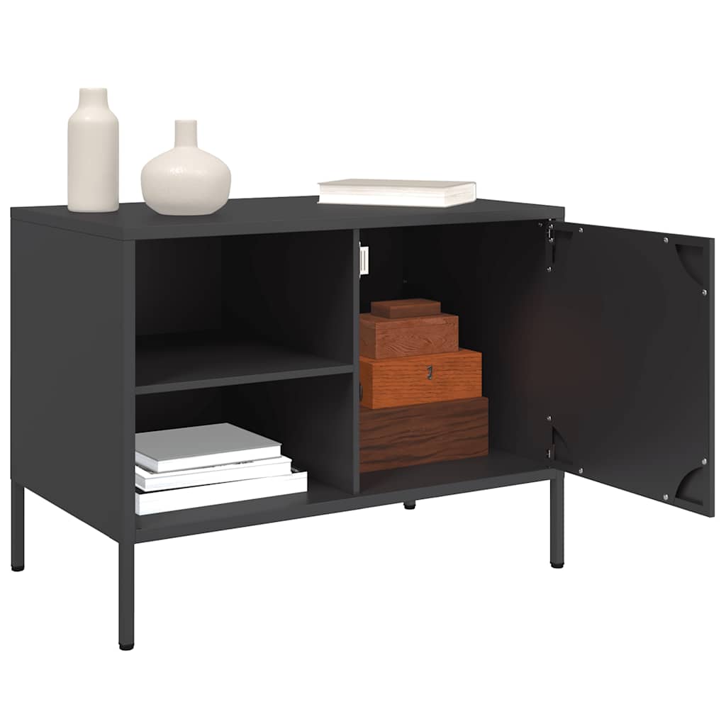 TV-Schrank Schwarz 68x39x50,5 cm Stahl