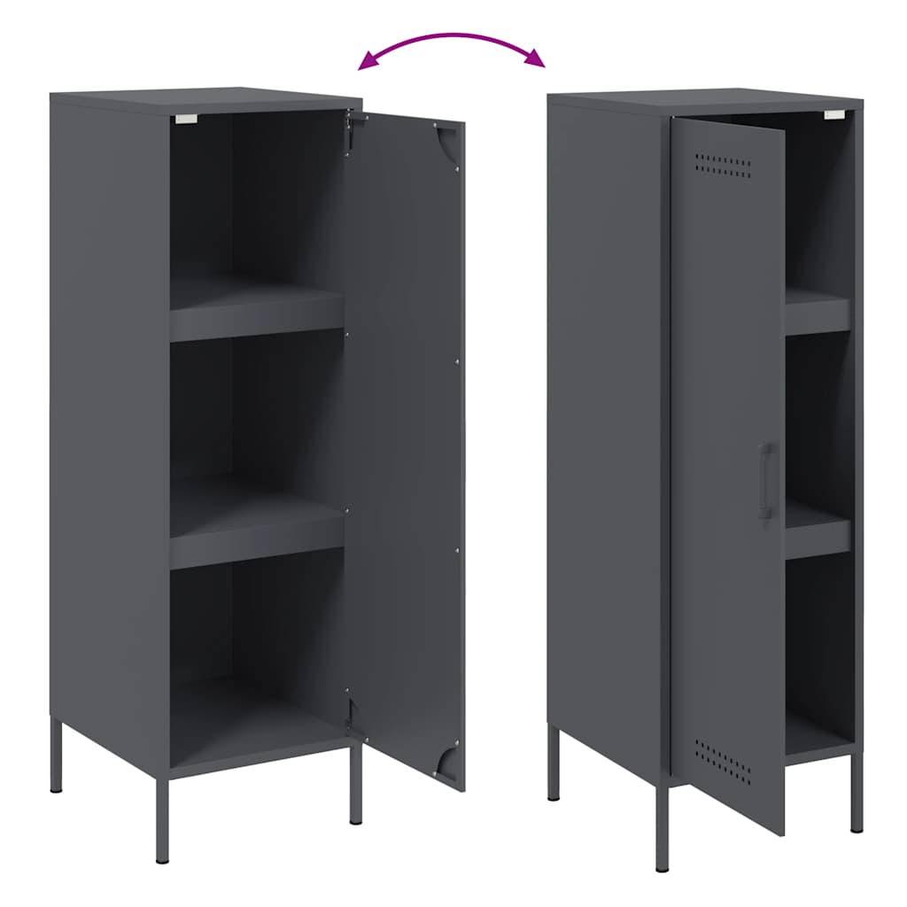 Highboard Anthrazit 36x39x113 cm Stahl