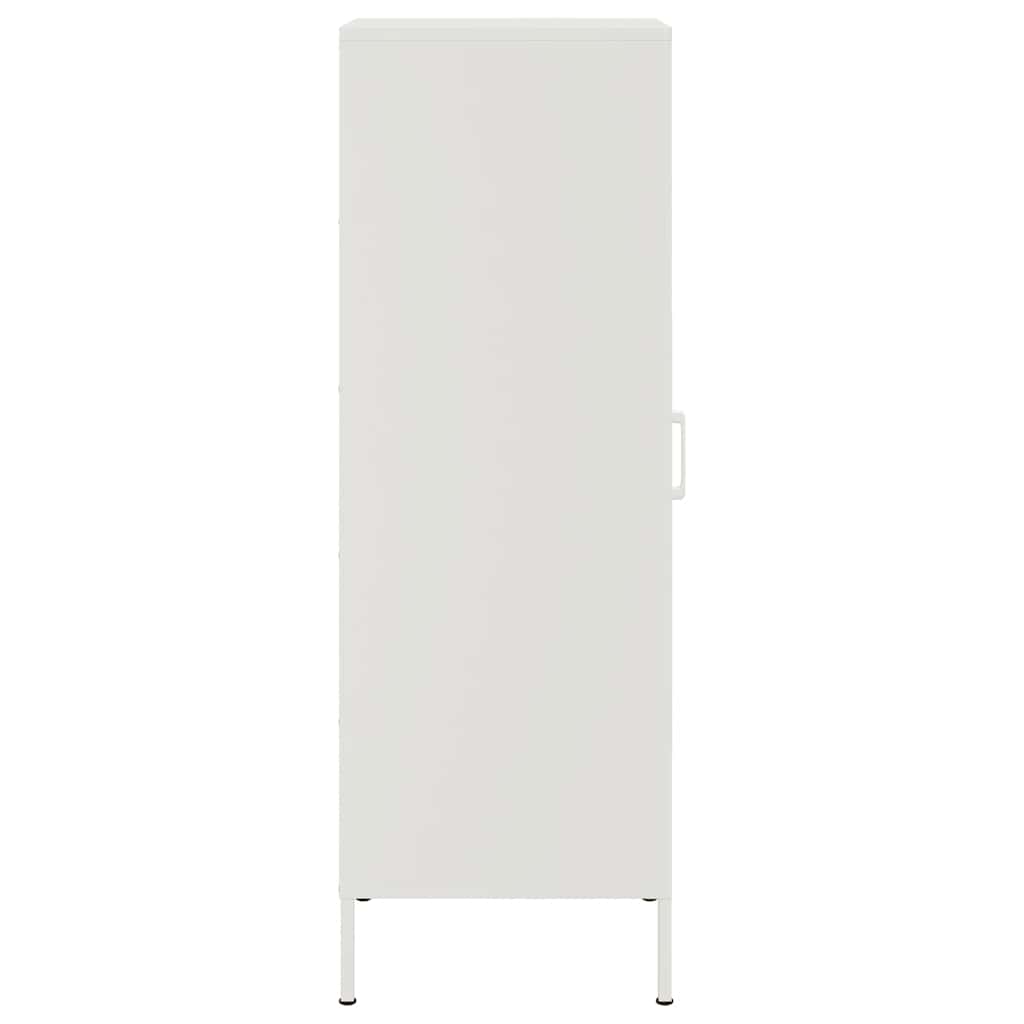 Highboard Weiß 36x39x113 cm Stahl