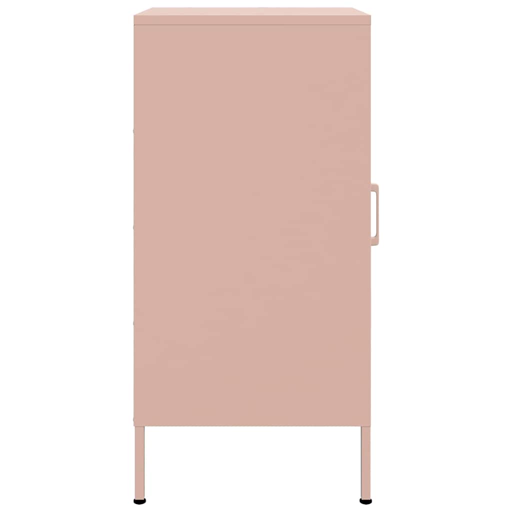 Sideboards 2 Stk. Rosa 36x39x79 cm Stahl