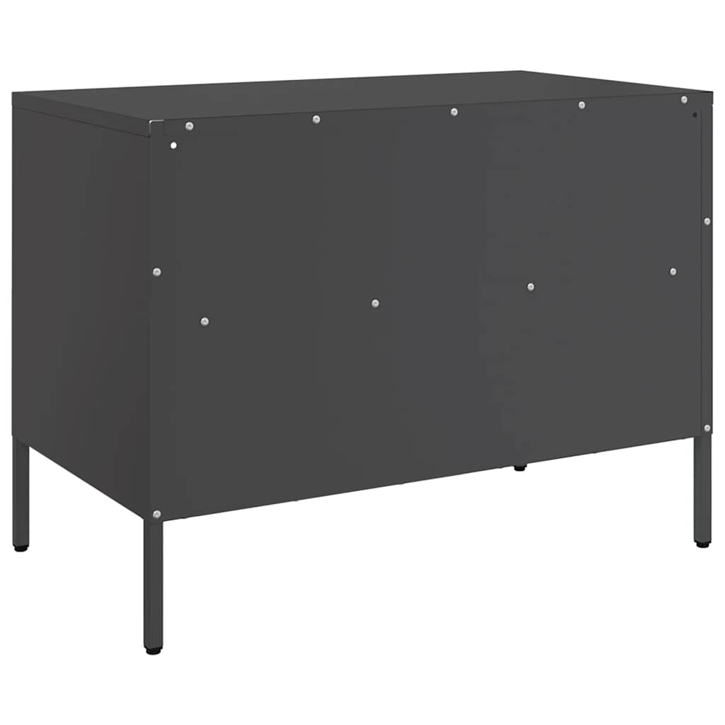 TV-Schränke 2 Stk. Schwarz 68x39x50,5 cm Stahl