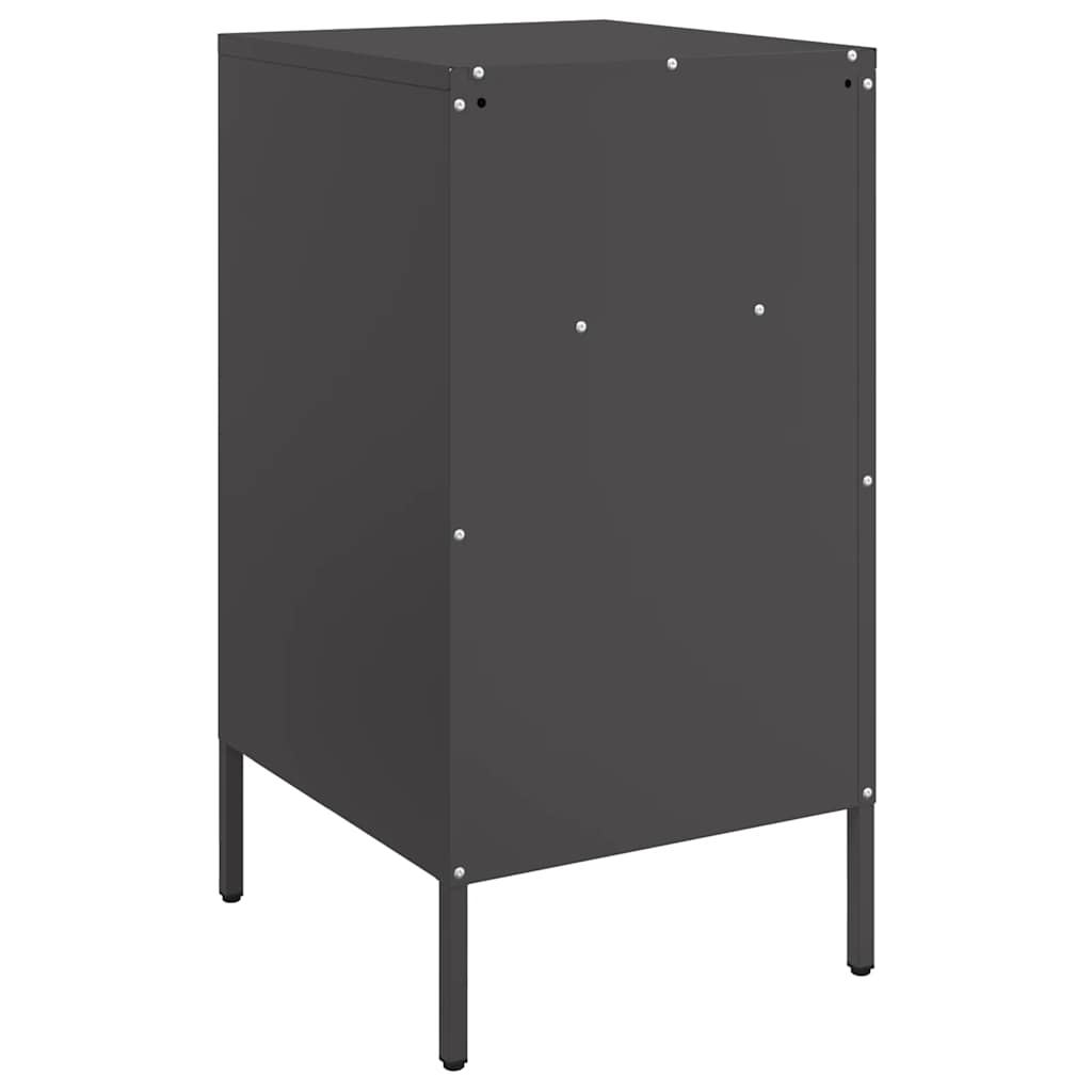 Nachttisch Schwarz 36x39x68 cm Stahl