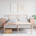 Nachttische 2 Stk. Rosa 36x39x68 cm Stahl