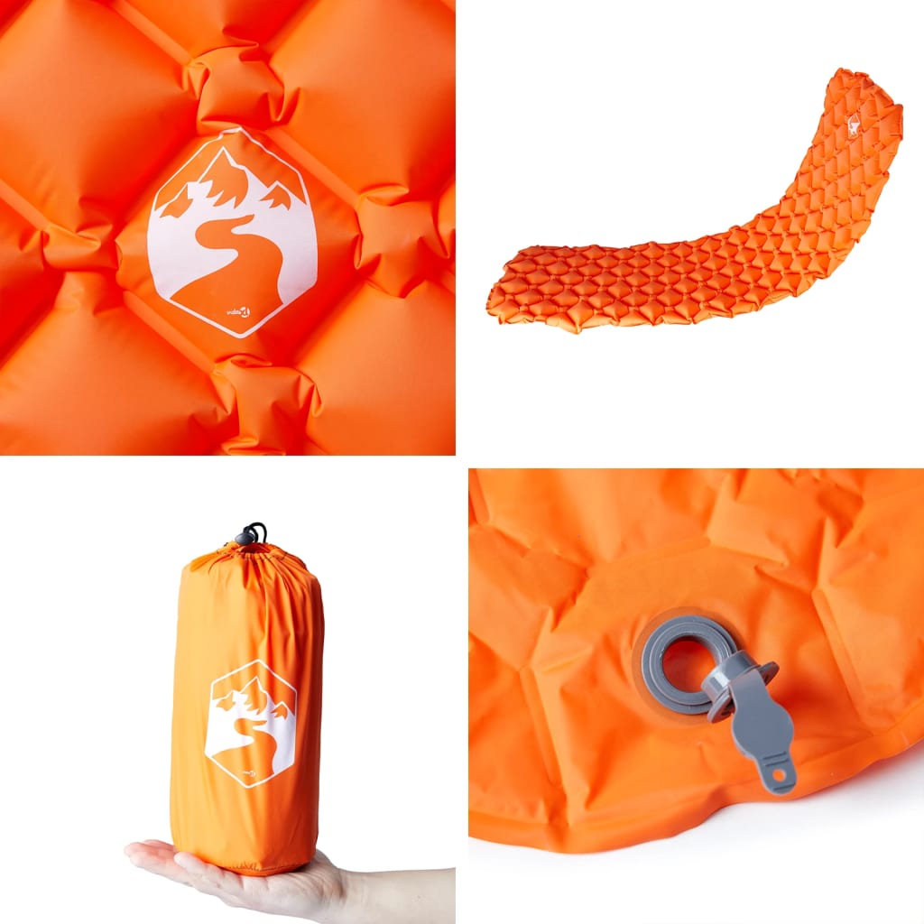 Aufblasbare Isomatte Orange 190x58x6 cm
