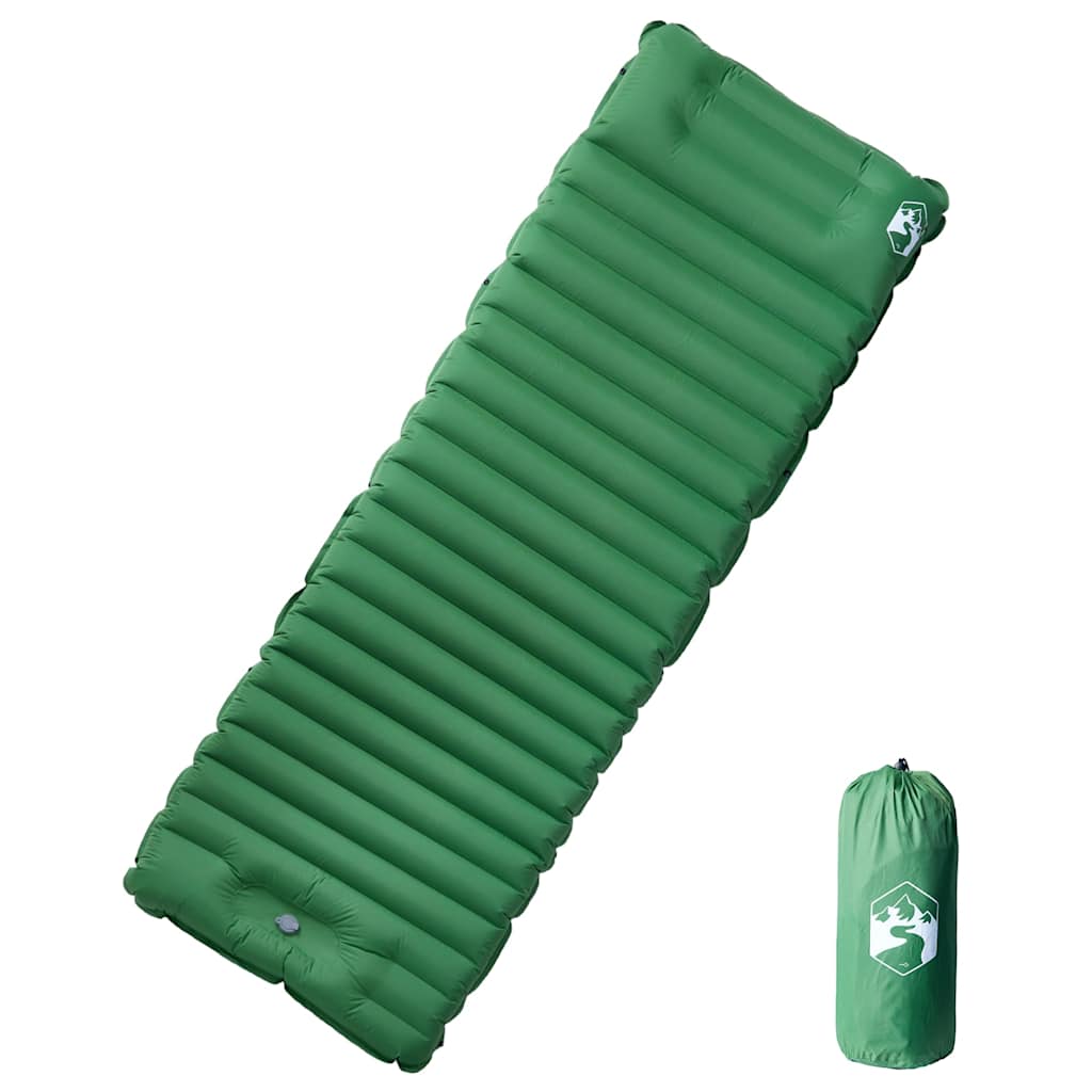 Selbstaufblasende Isomatte mit Kissen Grün
