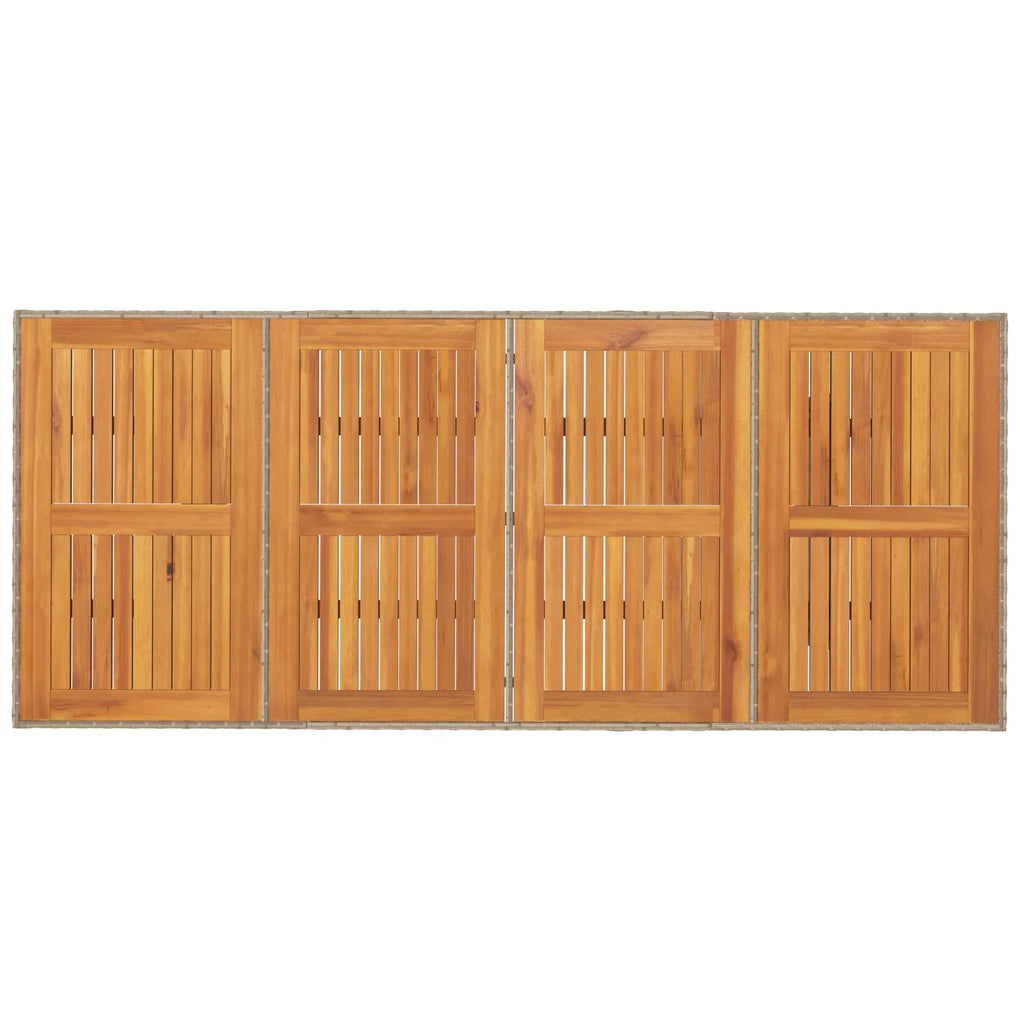 Garten Essgruppe mit Kissen 9 pcs Beige Poly-Rattan