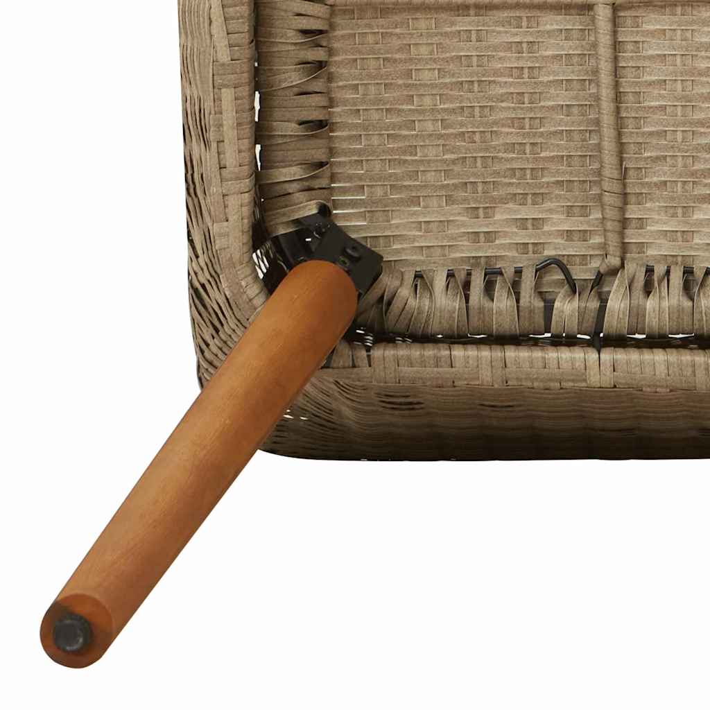Garten Essgruppe mit Kissen 9 pcs Beige Poly-Rattan