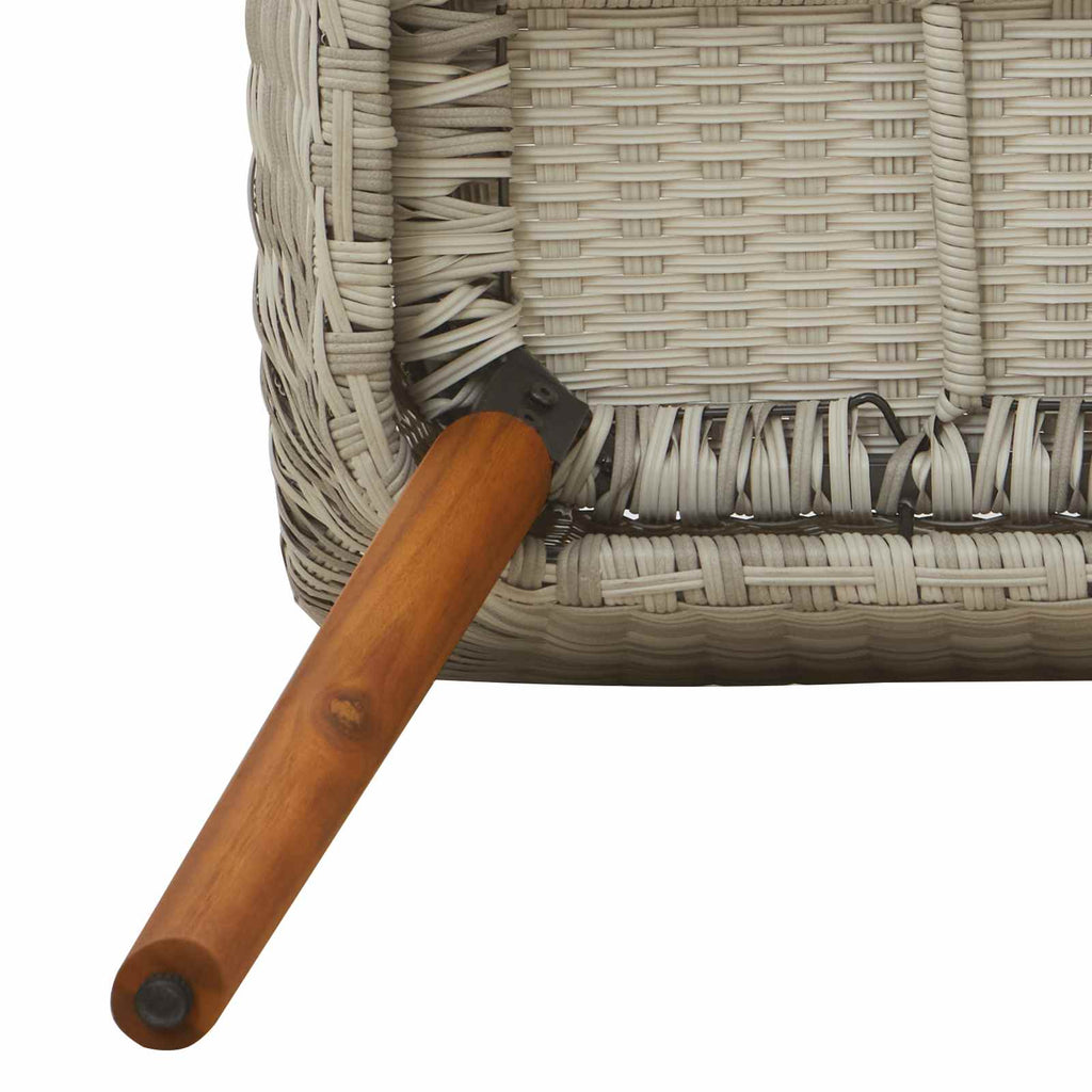 Garten Essgruppe mit Kissen 5 pcs Hellgrau Poly-Rattan