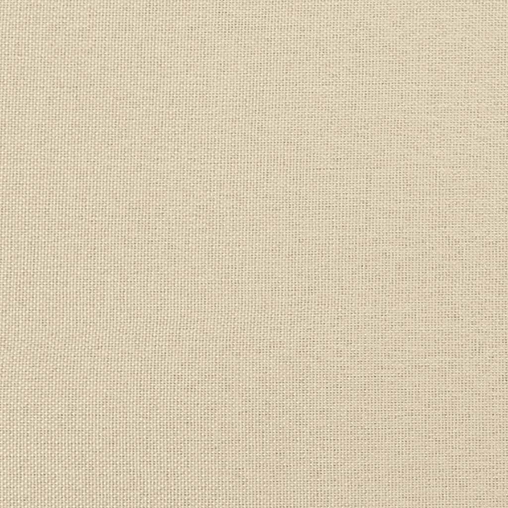 Chaiselongue mit Kissen Creme Stoff
