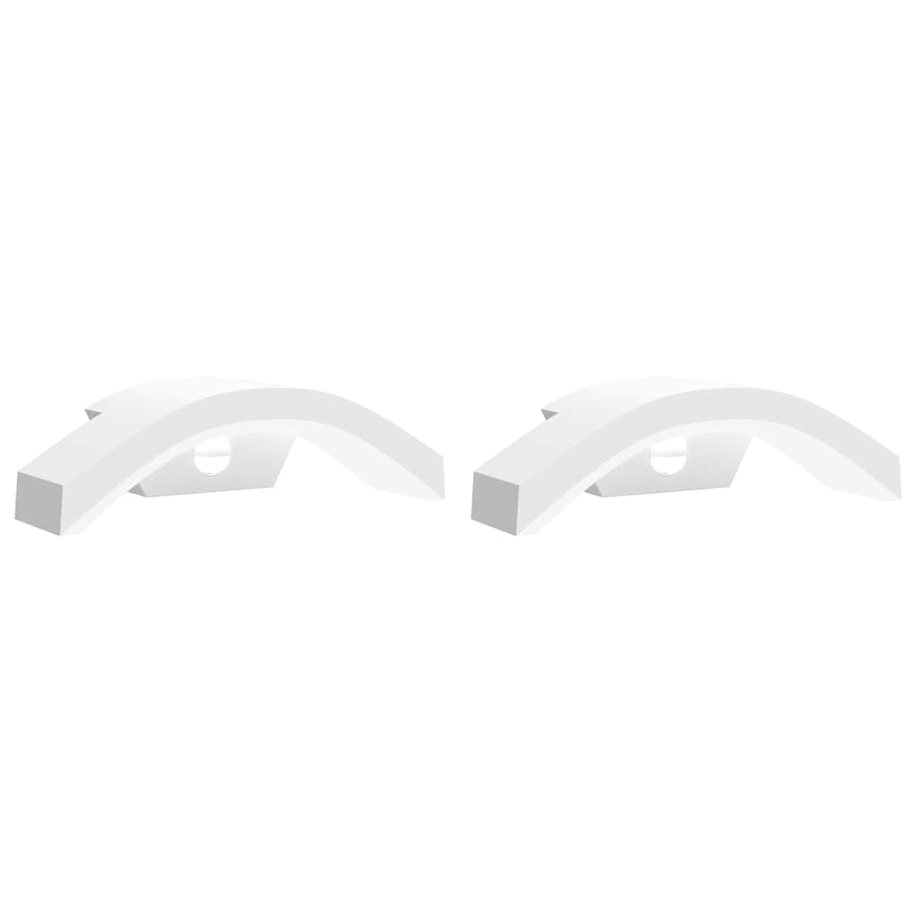 LED-Außenwandleuchten mit Sensor 2 Stk. Weiß Aludruckguss