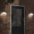 LED-Außenwandleuchten mit Sensor 2 Stk. Weiß Aludruckguss