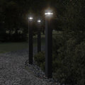 Wegeleuchte mit Steckdose Schwarz 110 cm Aluminium