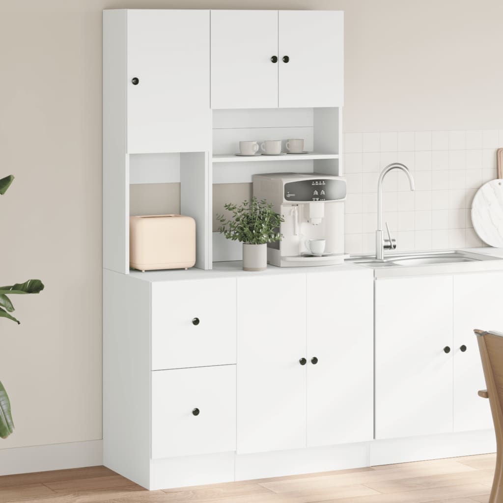 Küchenschrank Weiß 95x50x180 cm Holzwerkstoff