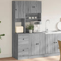 Küchenschrank Grau Sonoma 95x50x180 cm Holzwerkstoff