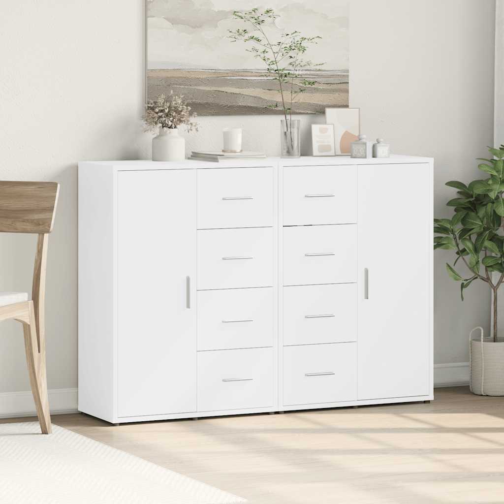 Sideboards 2 Stk. Weiß 60x31x84 cm Holzwerkstoff