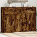 Sideboards 2 Stk. Räuchereiche 60x30x84 cm Holzwerkstoff