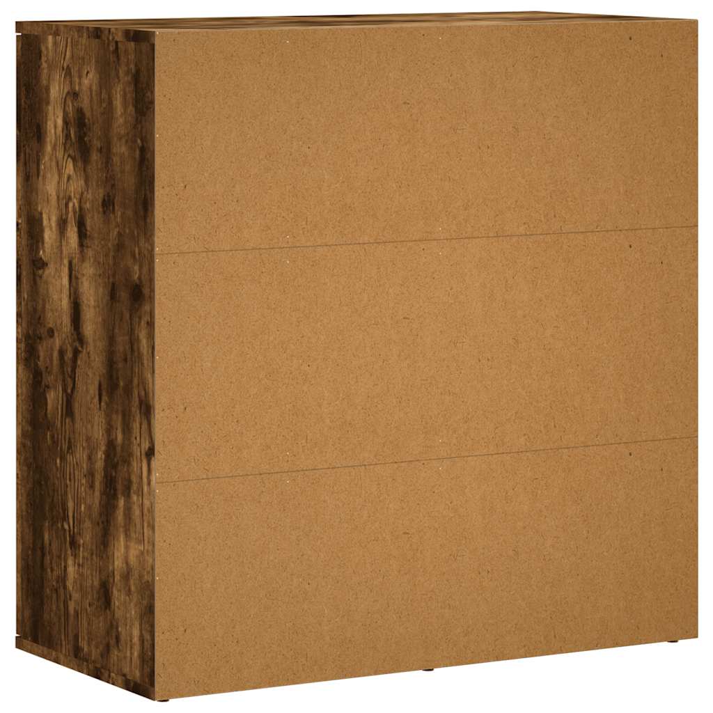 Sideboards 2 Stk. Räuchereiche 79x38x80 cm Holzwerkstoff