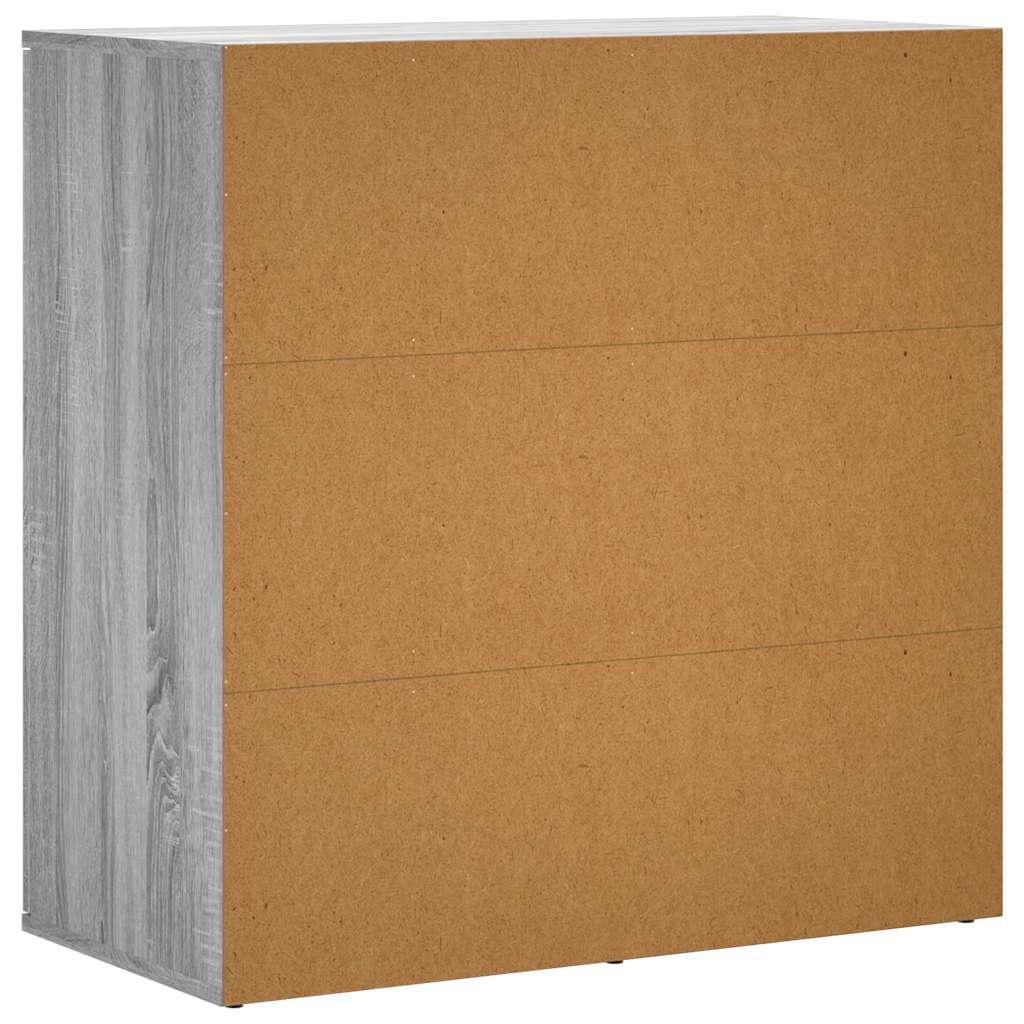 Sideboards 2 Stk. Grau Sonoma 79x38x80 cm Holzwerkstoff