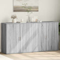 Sideboards 2 Stk. Grau Sonoma 79x38x80 cm Holzwerkstoff