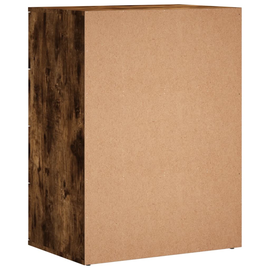 Sideboards 2 Stk. Räuchereiche 60x39x80 cm Holzwerkstoff