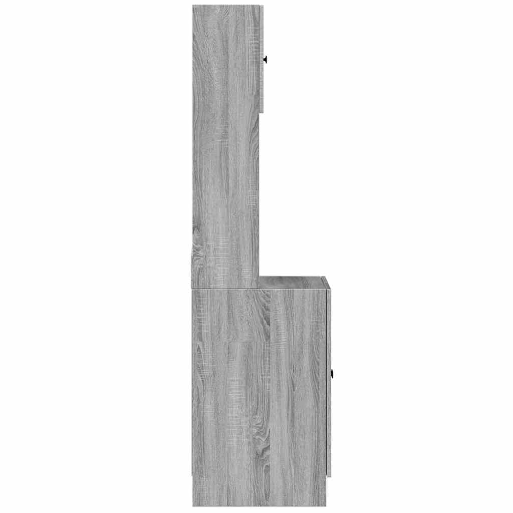 Küchenschrank Grau Sonoma 60x50x180 cm Holzwerkstoff